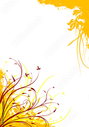 abstract grunge floral decorative background vector illustration