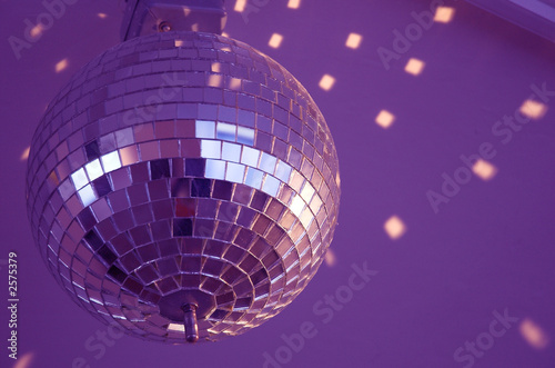shiny violet mirror ball
