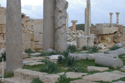 colonnes de leptis magna photo