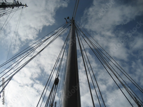 a mast against the sky