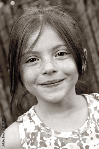 freckles in sepia