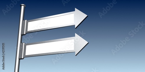 direction sign ready for text