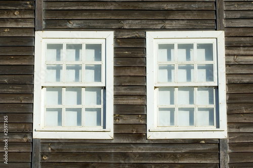 window on old wooden house