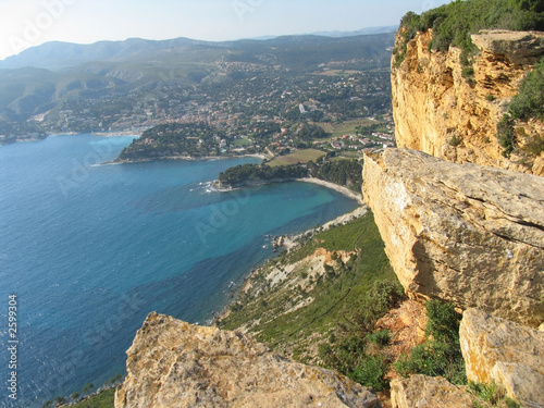 cap canaille looking down on the med coast photo
