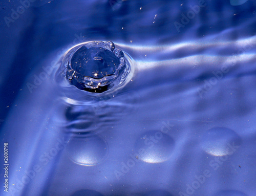blue water drop splash