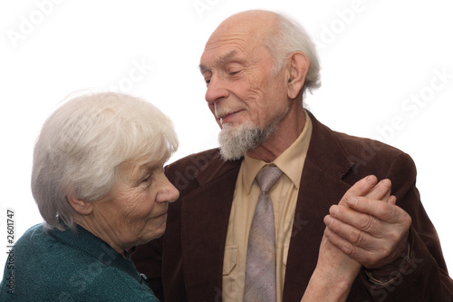 senior couple dancing