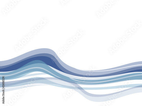 vague bleu fond blanc