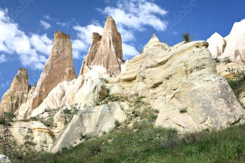  sandstone formations in cappadocia, turkey