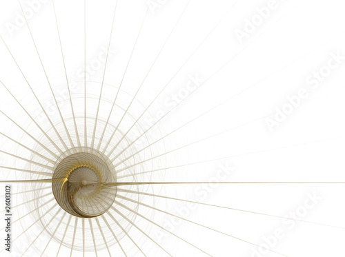 business graphic - gold circle with radiating spines