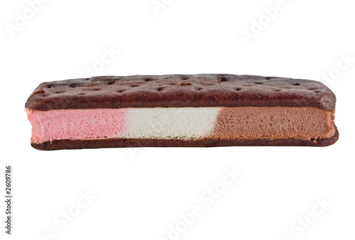 Εκτύπωση καμβά neapolitan ice cream sandwich on white