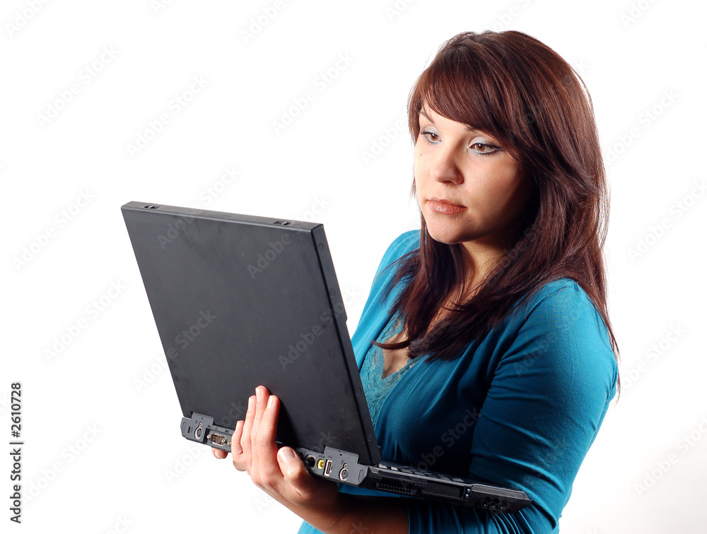 woman holding laptop #6 woman holding laptop #6