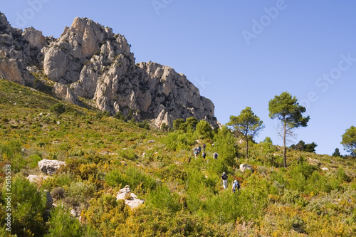 trekkers in altea region,spain