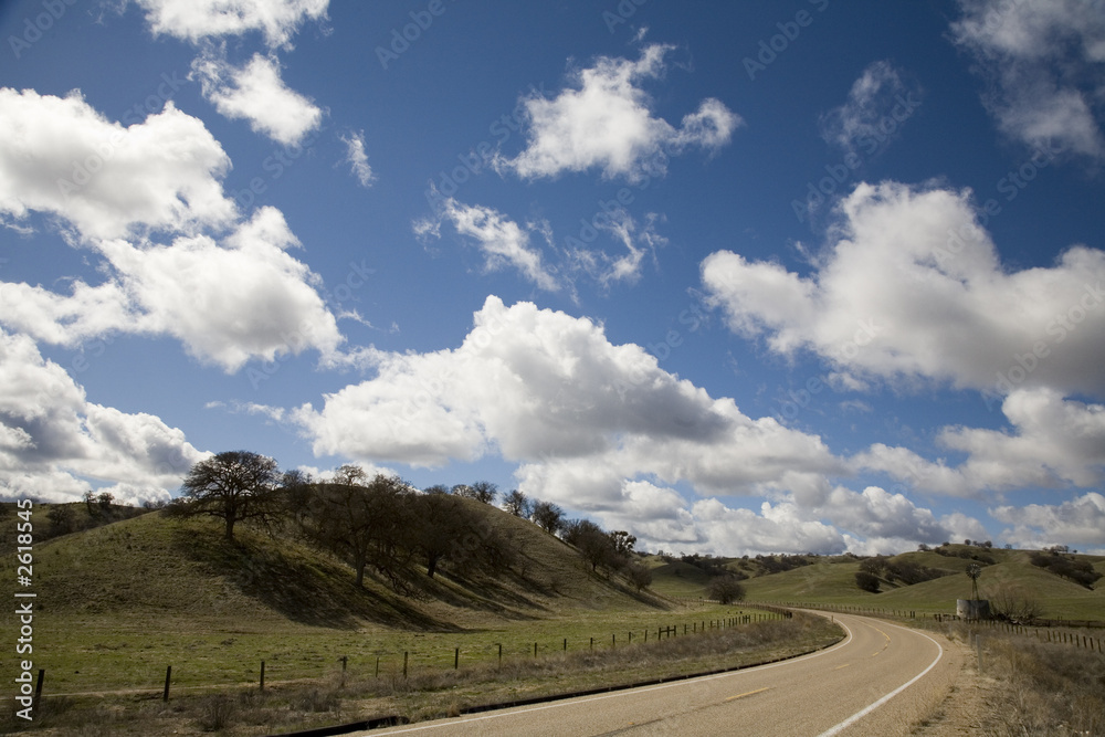 curve on a country highway