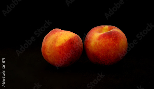 peaches on black