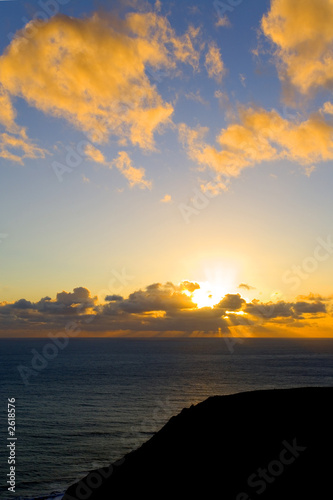 sunset on the big sur coast