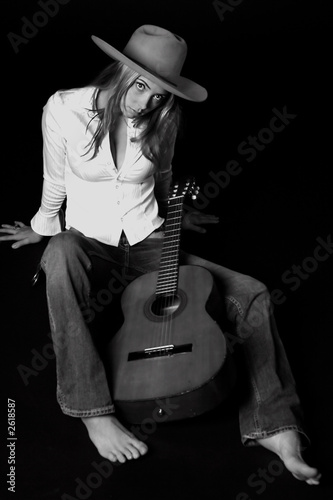 sexy girl with guitar