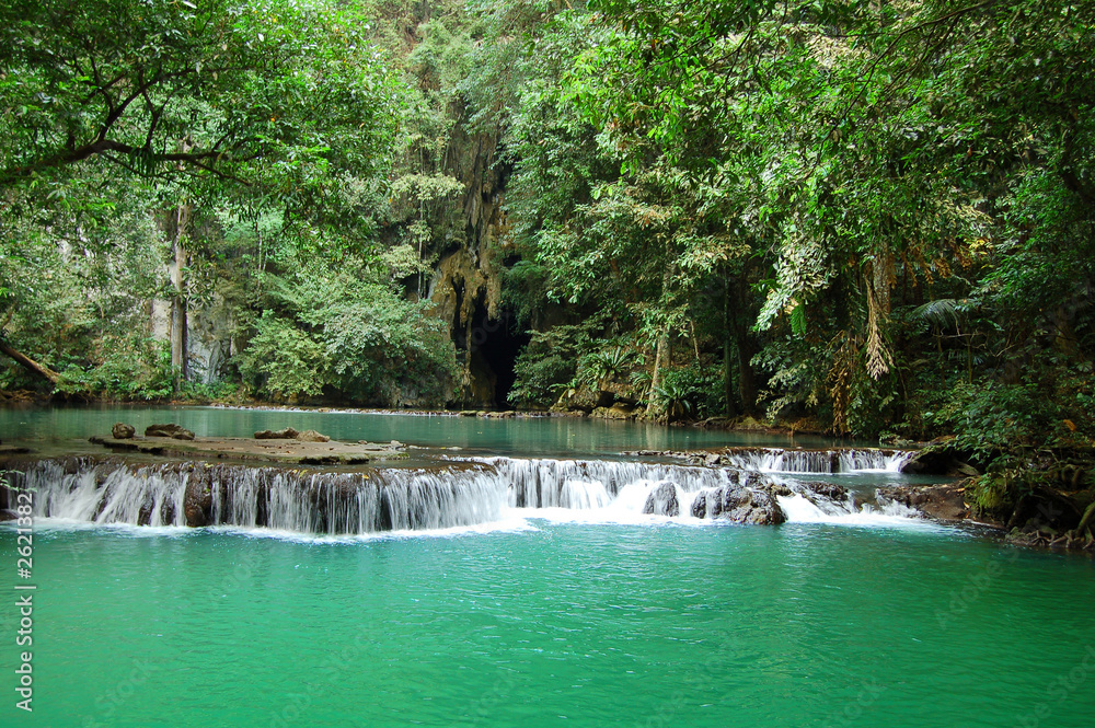 Wunschmotiv: jungle lagoon, green water, thailand #2621382