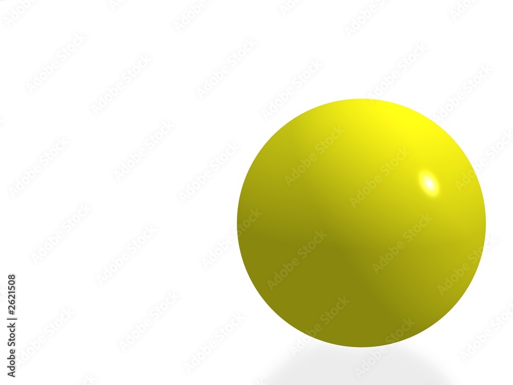 yellow isolated sphere