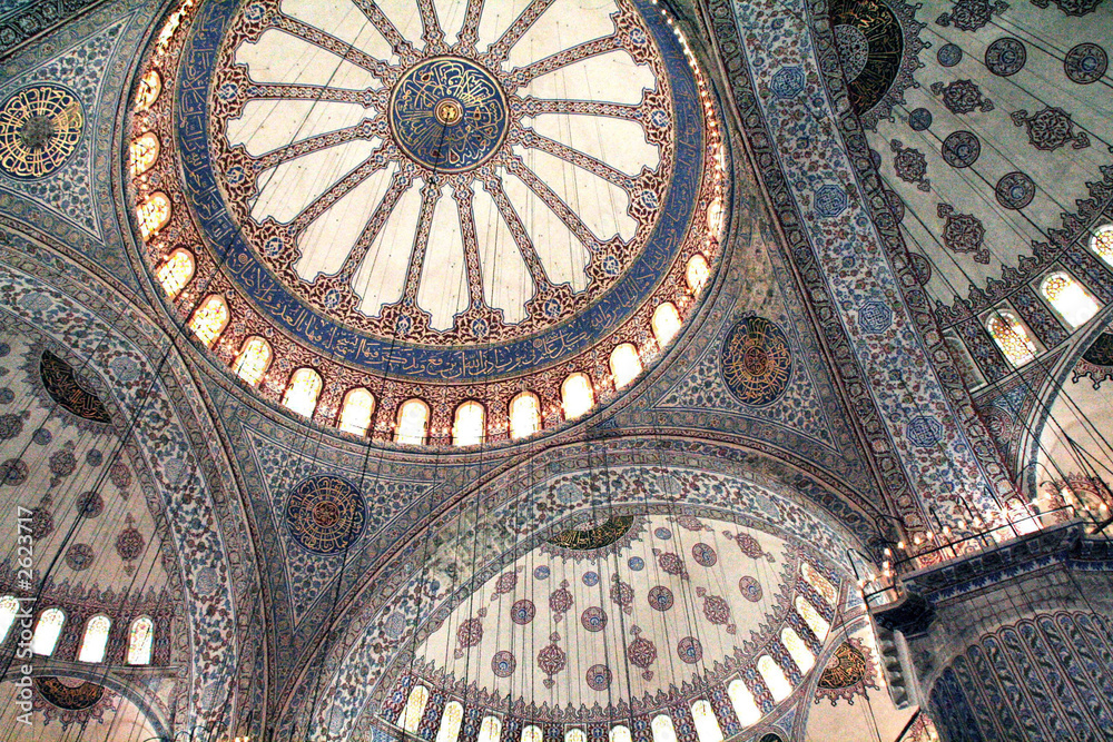 Naklejka premium inside the blue mosque, istanbul