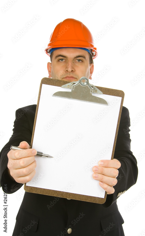 engineer pointing with pen engineer pointing with pen