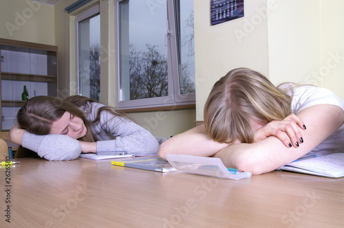 sleeping in the classroom