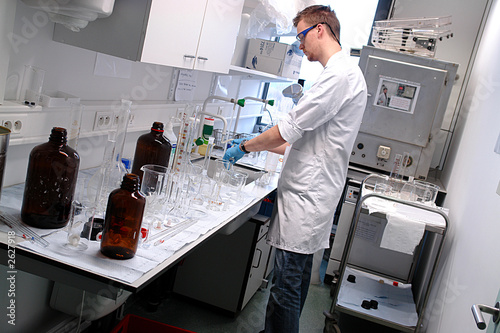 scientist professor working in the laboratory