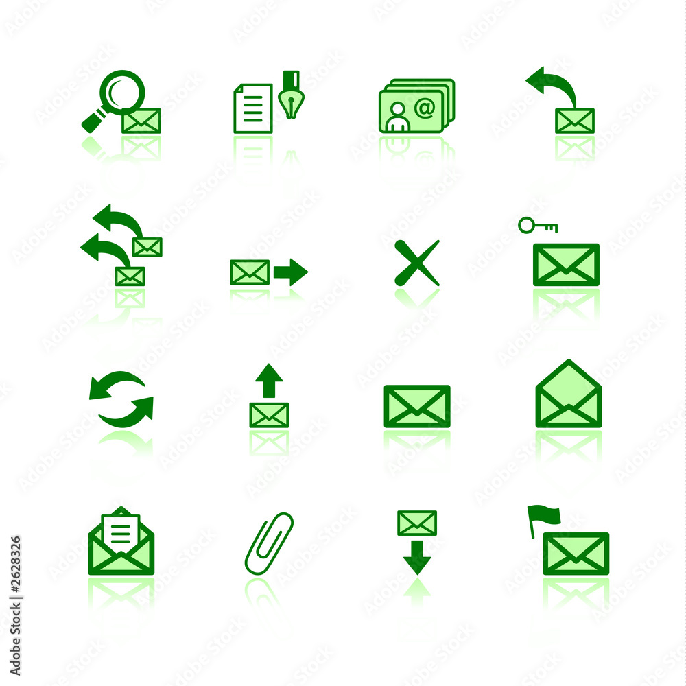 green mail icons