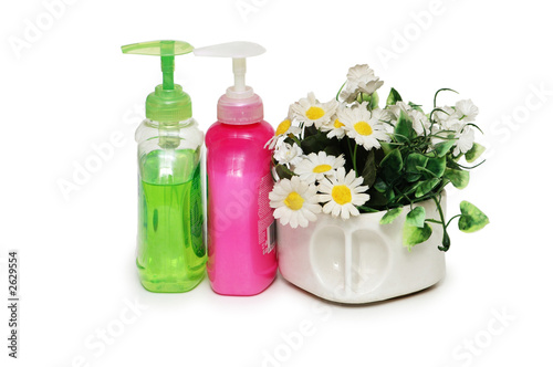 skin balms and flowers for spa treatment