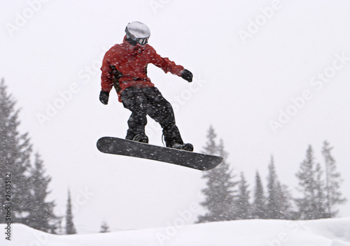 snowboarder in mid-air