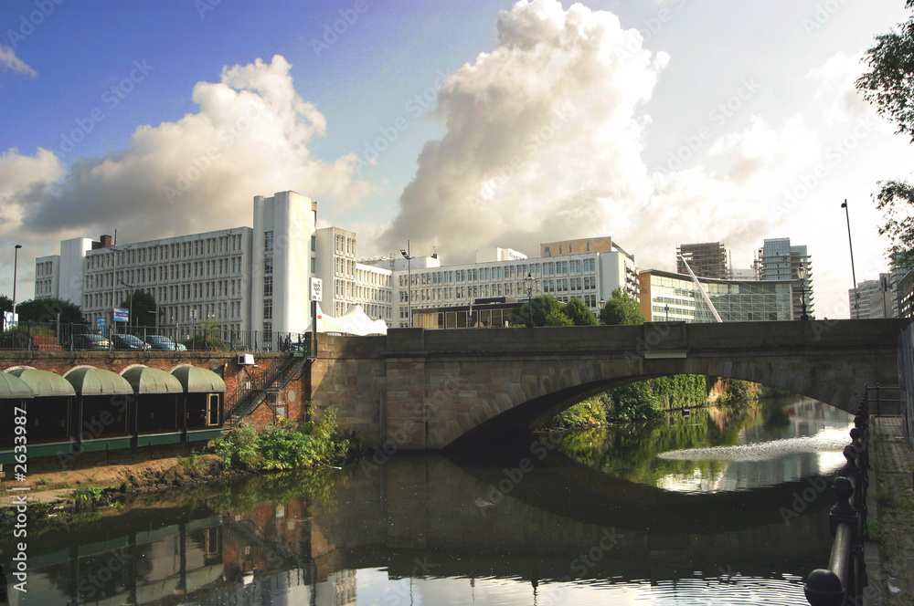 View of the River Irwell, Manchester, England