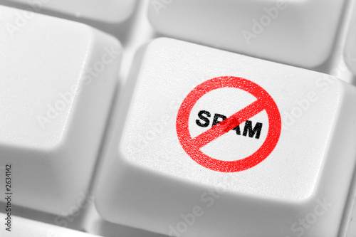 the button with an emblem of an antispam on the keyboard.