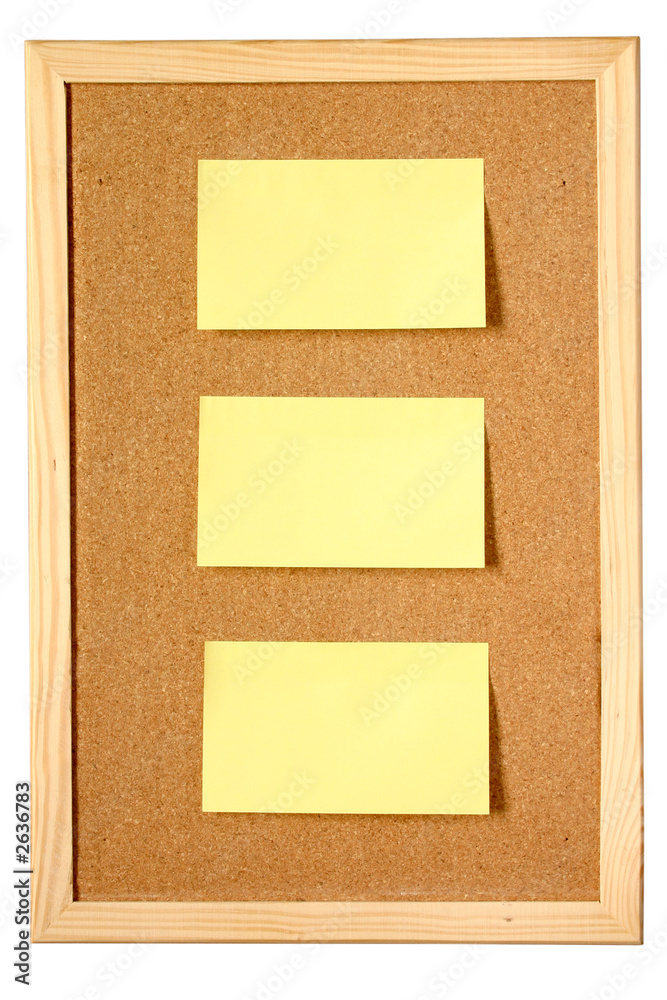 memo notes stuck on a cork notice board memo notes stuck on a cork notice board