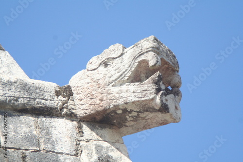 statue at chichen itza 2 photo