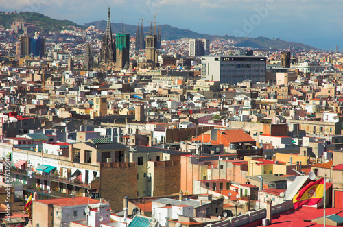 panorama in barcelona, barri gothic