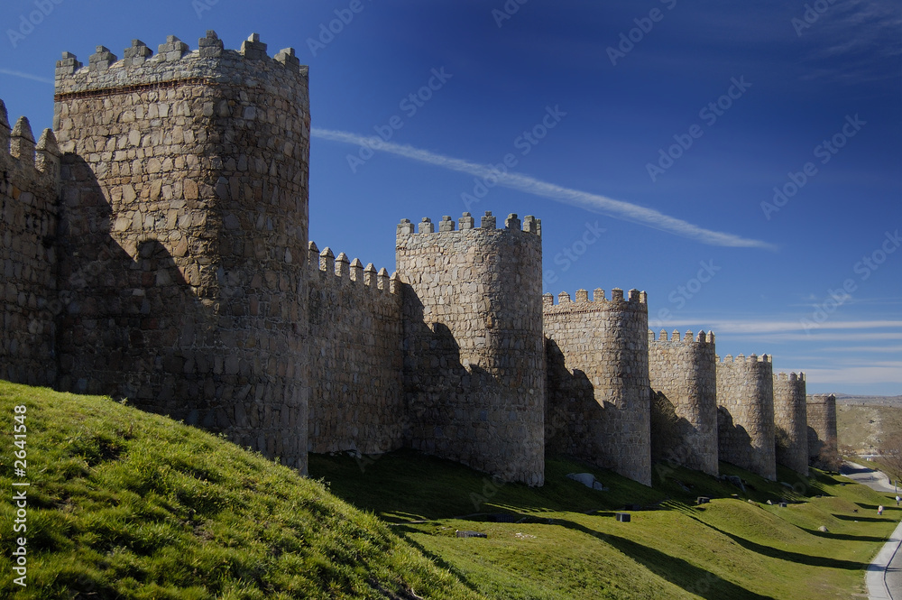 avila, spain, wall and towers