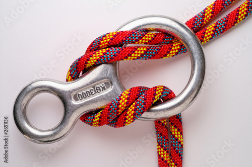 mountaineering: figure 8 aluminium descender with