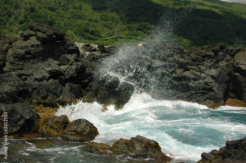 sea, surf, waves, stones, spray