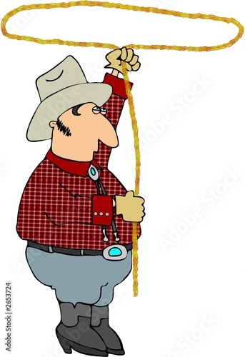 Fotografija cowboy with a lariat