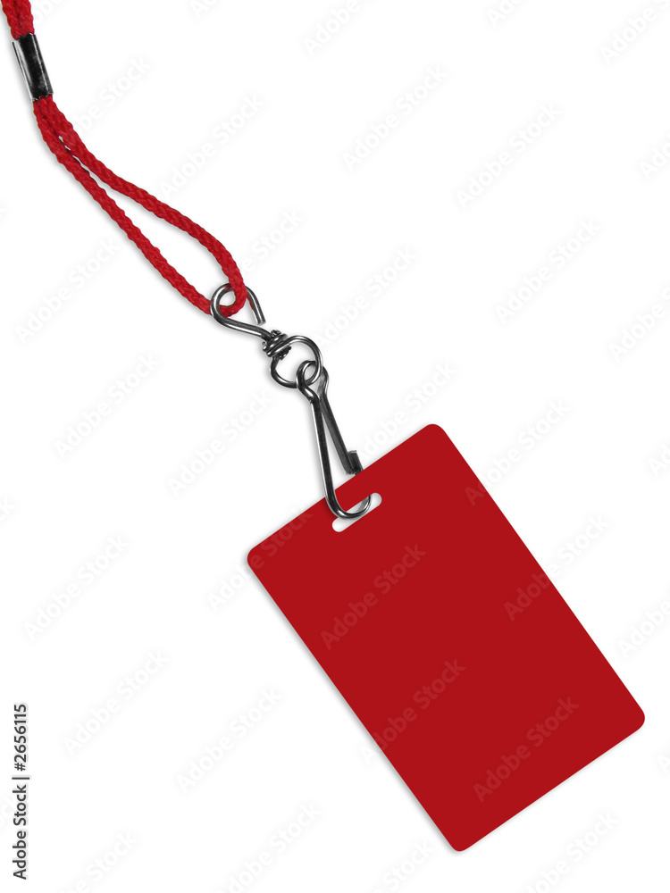 Fototapeta premium blank red badge with copy space (+ clipping path)