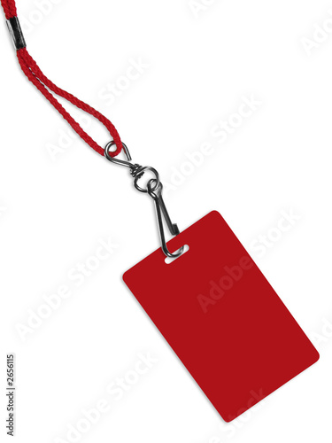 blank red badge with copy space (+ clipping path)