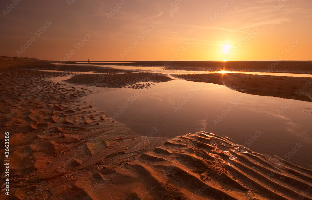 sunset evening on the beach