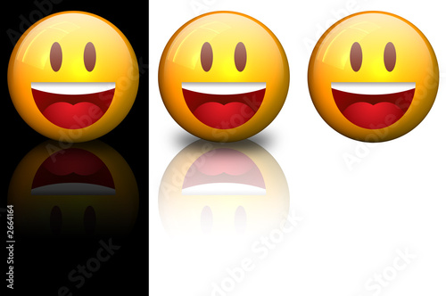 smiley souriant en 3d photo