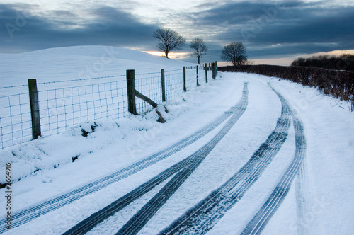 snow on road