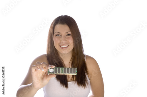 ram module held by girl