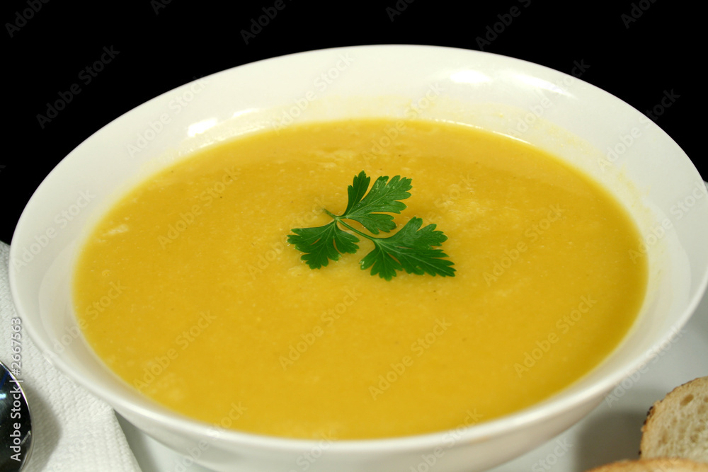 pumpkin soup with parsley pumpkin soup with parsley