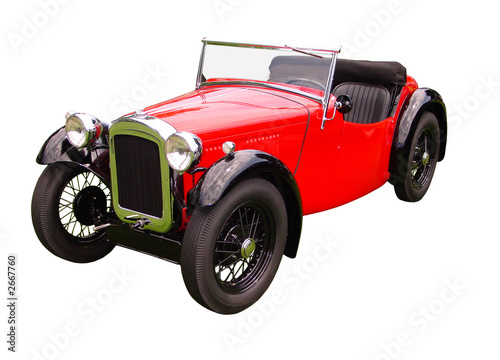 convertible touring car isolated