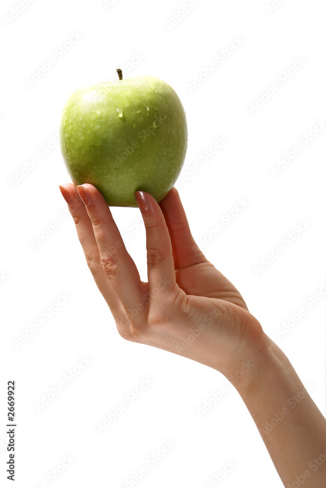 apple in hand apple in hand