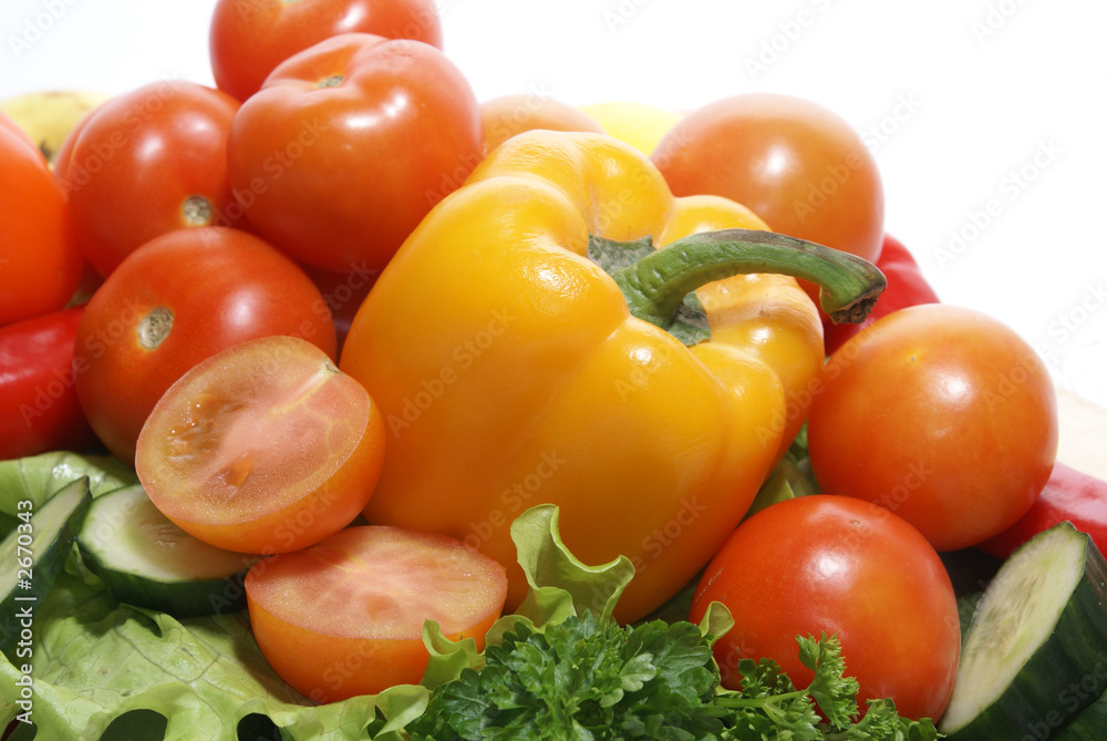 fresh tasty vegetables isolated on white fresh tasty vegetables isolated on white