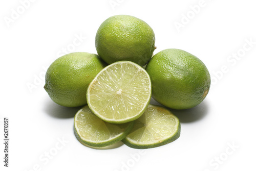 limes isolated on white