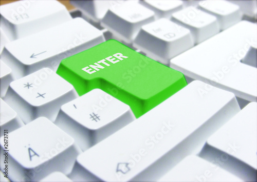 Eingabetaste Enter Return Taste Grün Tastatur Close-Up photo